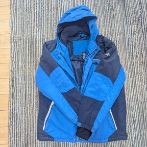Warm winter hooded jacket